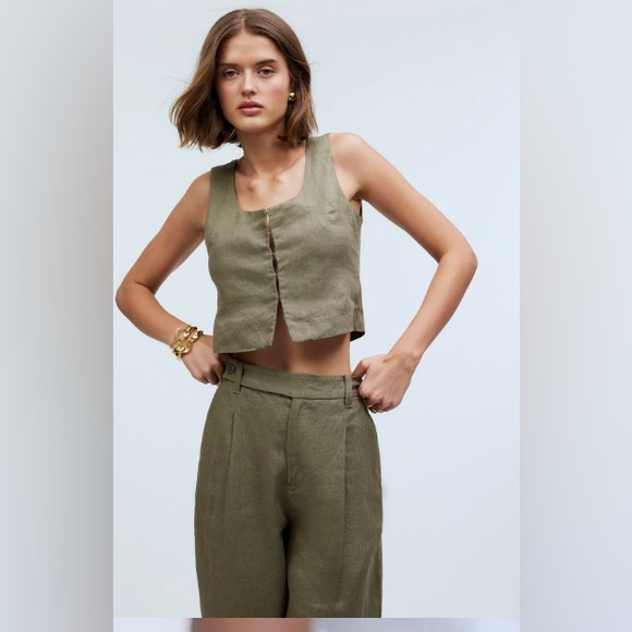 Madewell "The Harlow" Linen Pant NWT - Picture 5 of 11